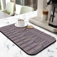 thumbnail image 2 of 2 Pack Washable Rubber Bohemian Vintage Floral Dish Drying Mats for Kitchen Counter Home Large Coffee Bar Pad Accessories and Decor for Utensils Stemware (2pcs 19.5''x12''), 2 of 6