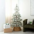 thumbnail image 5 of Nearly Natural T4792 6 ft. Pre-Lit Artificial Flocked Woodland Fir Christmas Tree with 150 Warm White LED Lights, 5 of 11