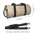 thumbnail image 5 of Sigee Watercolor Wildflowers Printed Multi-compartment Sports Gym Bag for Men and Women Large Capacity Travel Bag, Overnight Bag, 5 of 8