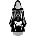 thumbnail image 3 of Halloween Dresses For Women Adult Skeleton Dress Comfy Easy Onesie Jumpsuit With Cozy Hooded, 3 of 8