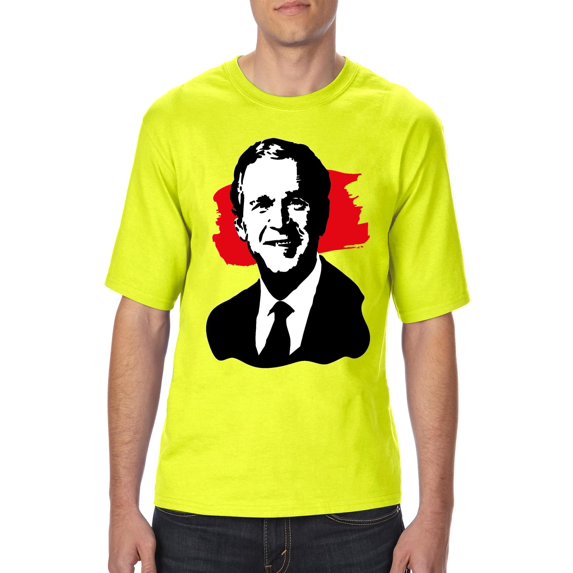 "Mens and Big Mens President George W Bush T-Shirt, up to size 3XLT"