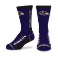thumbnail image 2 of For Bare Feet NFL BALTIMORE RAVENS MVP Crew Sock Team Color Youth, 2 of 4