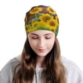 thumbnail image 2 of Naloa Horse Sunflowers Soft Beanie Hat, Knit Beanie Daily Beanie in Fine Knit for Women Men Winter Travel, Outdoor, 2 of 7