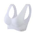 thumbnail image 1 of Sujetador deportivo con hebilla cruzada en la parte delantera y sin aro de acero, con encaje súper fruncido, para correr, yoga, ropa interior deportiva a prueba de golpes, 1 of 6