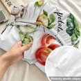 thumbnail image 4 of Twin Sze Fitted Sheet Set - Vegetables 2 Piece Bedding Sets 16" Deep Pocket Fitted Sheet with 1 Pillowcase, Watercolor Farmhouse Fruits Brushed Microfiber Hotel Luxury Bed Sheets, 4 of 9