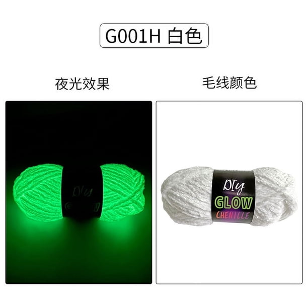 Zhuge 2 rollos de hilo de crochet luminoso de 100 g, hilo de costura brillante para manualidades, manualidades, tejido, costura, 76,5 yardas por rollo, blanco