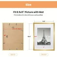 thumbnail image 4 of 5 Pack Elegant Golden Picture Frames 12x16 - Classic Design for 8.5x11 with Mat or 12x16 Without Mat, HD Safe Material, Easy Spring-Loaded Mounting, Perfect for Home & Office Wall Gallery Decor, 4 of 6