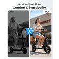 thumbnail image 3 of MIHOVER Electric Scooter with Seat for Adults & Seniors, 450W Comfortable Commuter Scooter with Basket, 12" Tires, 15 Mile Range, UL2272 Certified - Black, 3 of 11