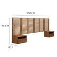 thumbnail image 6 of Modway Render Wall Mount King Headboard and Modern Nightstands in Walnut, 6 of 7