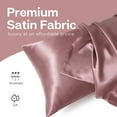 thumbnail image 4 of MR&HM Satin Pillow Case, 2 Pack Satin King Silky Pillowcase for Hair and Skin, Satin Pillowcase Set of 2, 20x40, Rose Taupe, 4 of 7