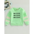 thumbnail image 2 of Bagilaanoe Little Girl Boy Casual Sweatshirt Letter Print Contrast Color Long Sleeve Pullover 3T 4T 5T 6T 7T Kids Fall Loose Tee Tops, 2 of 8