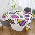 thumbnail image 2 of Yayeee Tablecloths 60" x 120" Rectangle Wrinkle Resistant Party Table Cover, Purple Retro Pattern, 2 of 8