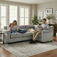thumbnail image 5 of Bonzy Home Modular Sectional Sofa, L‑Shaped Couch, Ultra‑Comfort Seating – Configurable for Living Room & Family Room; Gray, 5 of 7