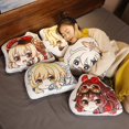 thumbnail image 4 of Juego Genshin Impact Anime Plushie Pillow Cojín de doble expresión Paimon Amber Lumine Keqing Klee Barbara Juguete de peluche de dibujos animados kaili Sencillez, 4 of 4
