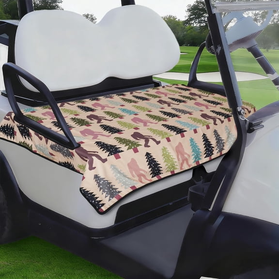 Golf Cart Seat Covers, Universal Golf Cart Seat Towel Blanket for Yamaha, EZGO, Club Car, Icon and More 2-Seat Carts, 100% Microfiber Keeps Seat Comfortable and Clean