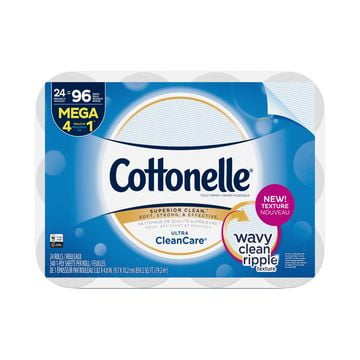 Cottonelle Ultra CleanCare Toilet Paper - 24 Mega Rolls