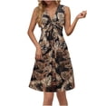 thumbnail image 2 of Zorckvet Summer Dresses for Women 2026 Beach Loose Casual A Line Dress Sleeveless V-Neck Sundress, 2 of 3
