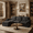 Black, variant on Eyisean 102" Chenille Modular Sectional Sofa with Ottoman, 3-Seater L Shape Cloud Couch with Upholstered & Pillow, Comfy Sleeper Sofa for Living Room, Bedroom, Office, Easy Assembly