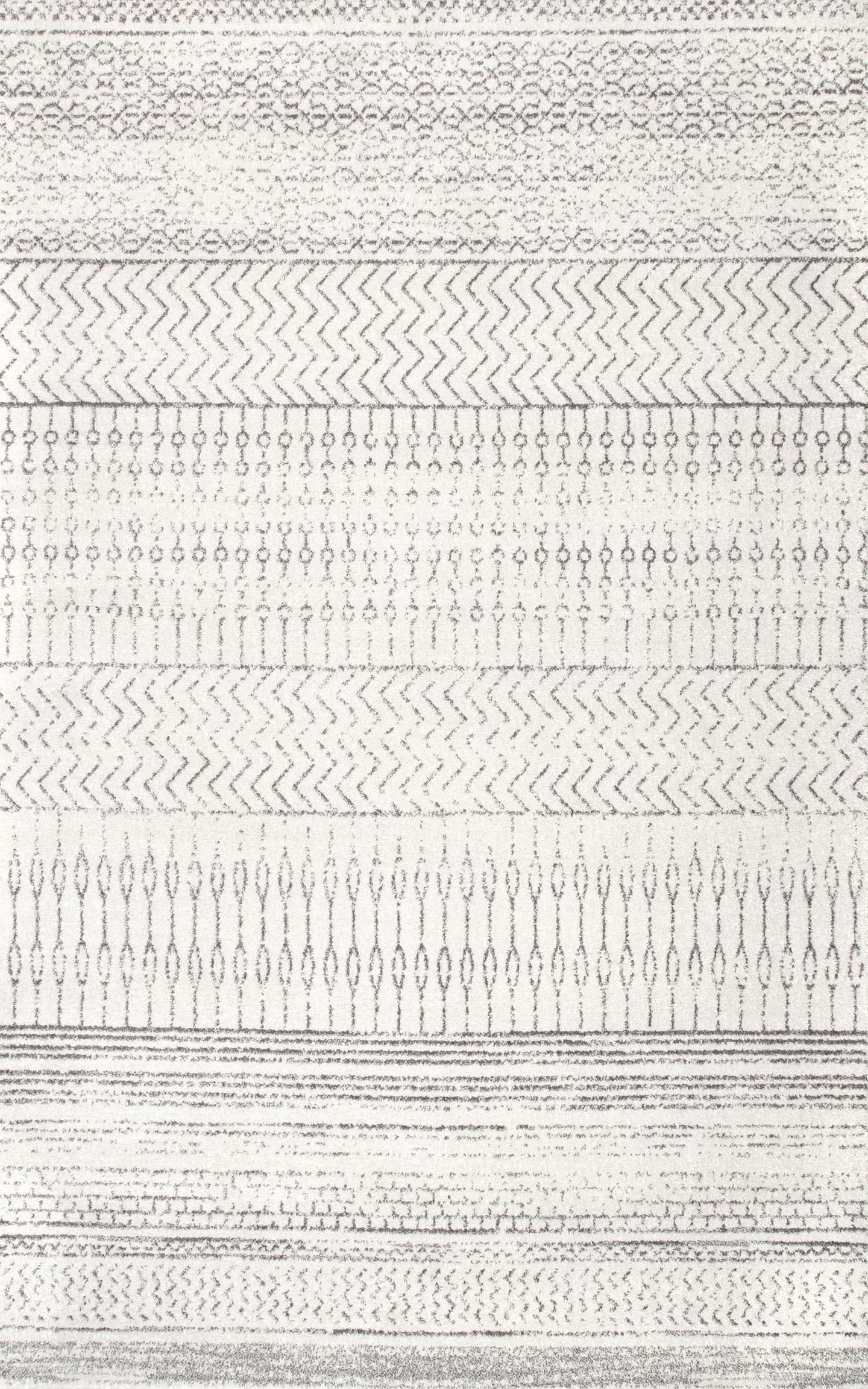 nuLOOM Nova Stripes Runner Rug, 2' 6" x 6', Gray