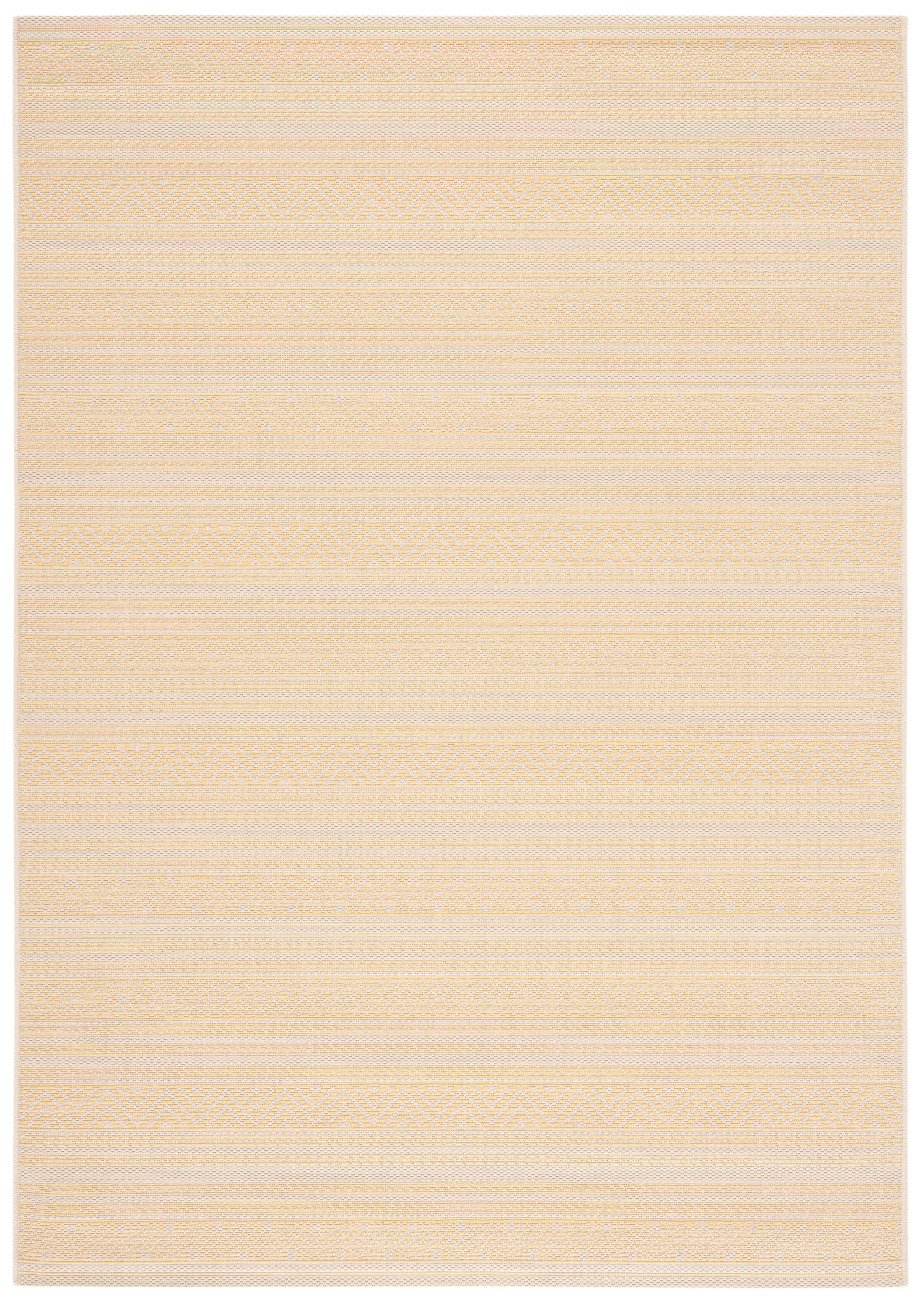 Safavieh Courtyard Seanna Striped Indoor/Outdoor Area Rug, Beige/Gold, 5'3" x 7'7"