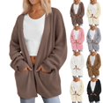 thumbnail image 7 of Aellinatey Womens Oversized Cardigans Soft Knit Cardigan Sweater with Pockets, 7 of 7