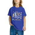 thumbnail image 5 of Frwgonr Shirts Teen Boys Girls Blue Kids 100th Day of School T-Shirt Celebration Top 3-14, 5 of 5