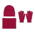 thumbnail image 2 of SwiftWear Winter Hat Scarf Gloves Set for Women Knitted Beanie Hat Touch Screen Gloves Neck Warmer Gifts for Unisex Adult Red, 2 of 4