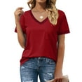 thumbnail image 2 of Aloohaidyvio Tops for Women Plus Size,Womens T Shirts Short Sleeve V Neck Loose Casual Summer Tops, 2 of 6