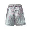 thumbnail image 4 of Pantalones cortos de pierna ancha de verano para mujer, pantalones cortos de poliéster de cintura alta con patrón de estampado con cordón, 4 of 6