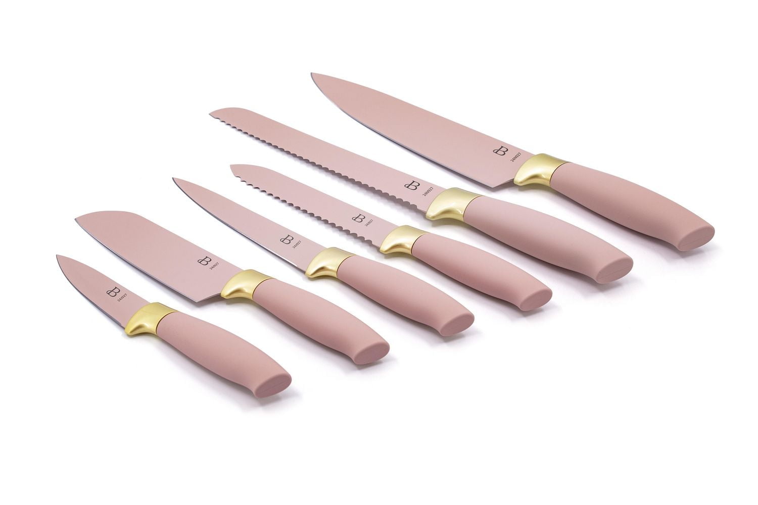 Beautiful 6-Piece Rose Champagne Gold Knife Set, 6-Piece Knife Set