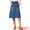 Blue, variant on DARING DIVA Women's A-Line Button Front High Waist Midi Denim Skirts XS Blue