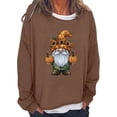 thumbnail image 2 of Craaazy Halloween Shirts For Women Fake Two Piece Casual Crew Neck Long Sleeve pullover Halloween Print Tops Gifts, 2 of 6