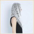 thumbnail image 3 of Chapel Veil Floral Latin Mass Head Covering Lace Scarf Mantilla Veils for Church (D), 3 of 4