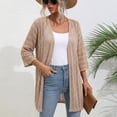 thumbnail image 2 of Womens Crochet Cardigan Sweaters for Summer Spring Fall, Lightweight Short Sleeve Oversized Open Front Kimono Boho Knit Beach Cover Up with Swimsuit, Bikini, Bathing suit, 2 of 10