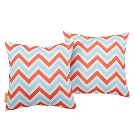 Contemporary Garden Furniture Dubai Modern Contemporary Urban Design Outdoor Patio Balcony Garden Furniture Pillow Throw, Set of Two, Fabric, Multi Colorful ()