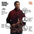 thumbnail image 3 of Men's Women's Sweater Jacket Full Zip Fleece Moose Wildlife Sweatshirt Wildkind, 3 of 7