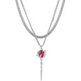 thumbnail image 1 of Gargantilla con colgante de varita de rosa gótica Kpop, collar con cadena de clavícula de cristal para mujer, 1 of 4