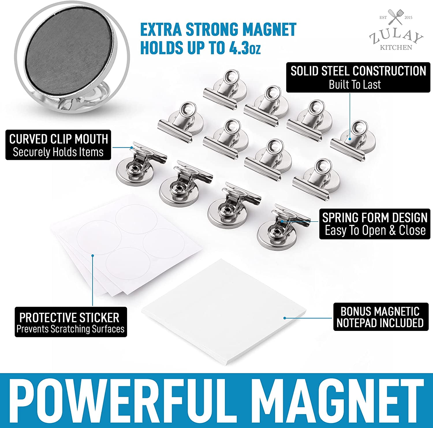 Roofei 6 Pack Magnetic Clips, Magnet Clips for Fridge, Whiteboard,  Classroom, Office, Refrigerator Magnets No Scratch Clip Magnets for Hanging  Photos, Fridge Magnets 