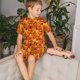 thumbnail image 4 of Balery Autumn Maple Leaf Pile Conjunto de Pijama Infantil de Manga Corta con Estampado – Ropa de Dormir de Algodón Suave-4X-Large, 4 of 6