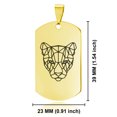 thumbnail image 2 of Stainless Steel Geometric Polygon Puma Animal Dog Tag Pendant Necklace, 2 of 3