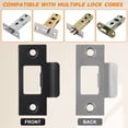 thumbnail image 3 of AURARMLET 4Pcs Deadbolt Strike Plates Black Metal for Residential Use and Home Projects, 3 of 6