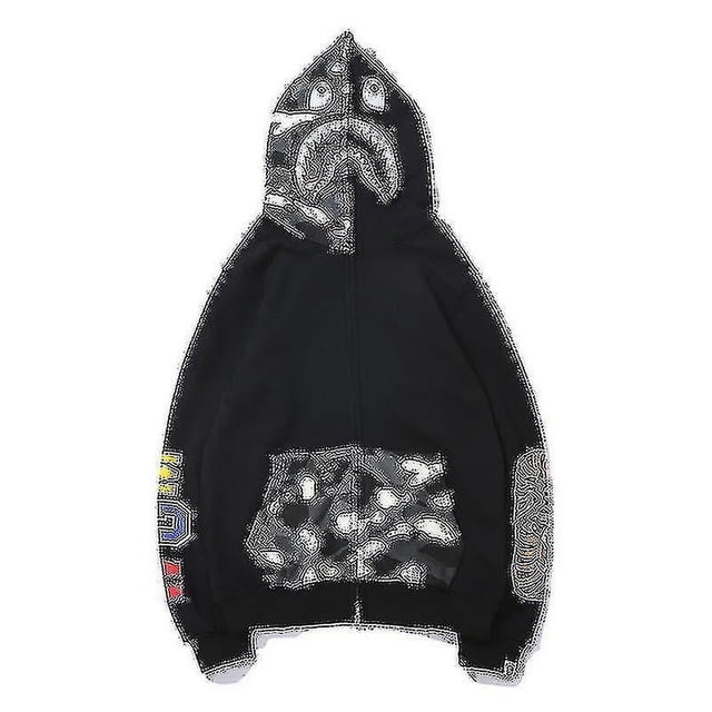 Mens Hoodie Camo Loose Zipper Jacket Sweatershirt For Men Boy_fs