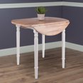 thumbnail image 4 of Winsome Sorella Round Drop Leaf Table Natura/White Finish, 4 of 8