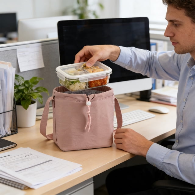 Apmemiss Sac à Lunch Isolé en Liquidation, Sac Fourre-Tout pour Repas, Sac de Rangement pour Boîte à Lunch, Sac de Rangement Épaissi et Imperméable pour Boîte à Lunch Bento