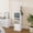 White, variant on 360° Rotating Mirror with Storage, 66" Jewelry Cabinet with a Full-Length Mirror, Standing Storage Cabinet with a Coat Rack, 2 Layers of Built-in Shelves, Back 4 Layers of Open Shelves, White