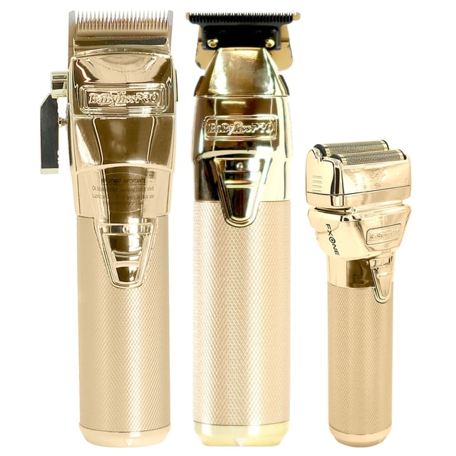 Cortadora de pelo + Clipper + Maquinilla de afeitar BaByliss Pro FXONE GOLDFX