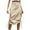 Khaki, variant on Luxalzxs Womens Cargo Jean Skirt Below the Knee Y2K Cargo Skirt Casual Drawstring Hem Ruched Vintage Side Slit A-Line Midi Denim Skirt with Pockets Streetwear
