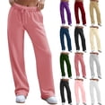 thumbnail image 2 of Jxximdong Cargo Pants for Women, Wide Leg Inside Drawstring Loose Sweatpants with Casual Loose Fit Fashion, Red Womens Casual Trousers, 2 of 8