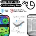 thumbnail image 4 of Daisy Pioneer Flower and Rainbow Insulated Lunch Bag with Shoulder Strap and Bottle Holder,Bento School Lunch Bag Box,11x9.5x3.5 Inches, 4 of 5