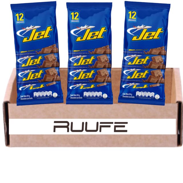 Chocolatina Jet (Pck of 3 12 count per pck) a Colombian Chocolate candy bar snack dulce